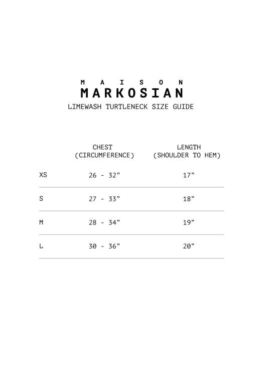  메종 마르코시안 터틀넥 라임워시 - MAISON MARKOSIAN