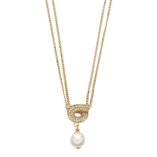  살바토레 페라가모 목걸이/팬던트 페라가모 비쥬 간치니 목걸이 골든 - SALVATORE FERRAGAMO