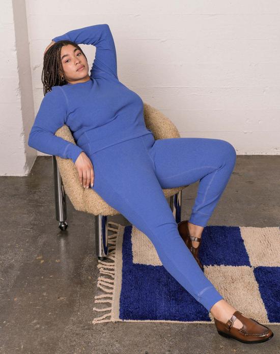  Noble 스트레이트 팬츠 노블 와플 바텀 프렌치 블루 - OTHER BRANDS