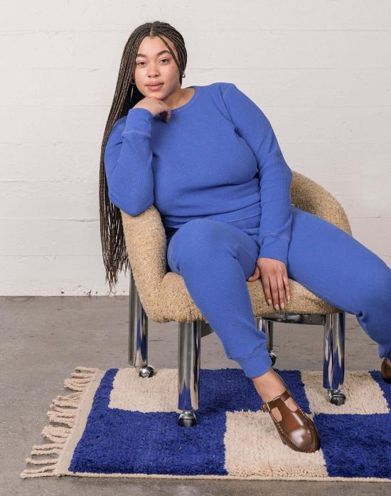  Noble 스트레이트 팬츠 노블 와플 바텀 프렌치 블루 - OTHER BRANDS