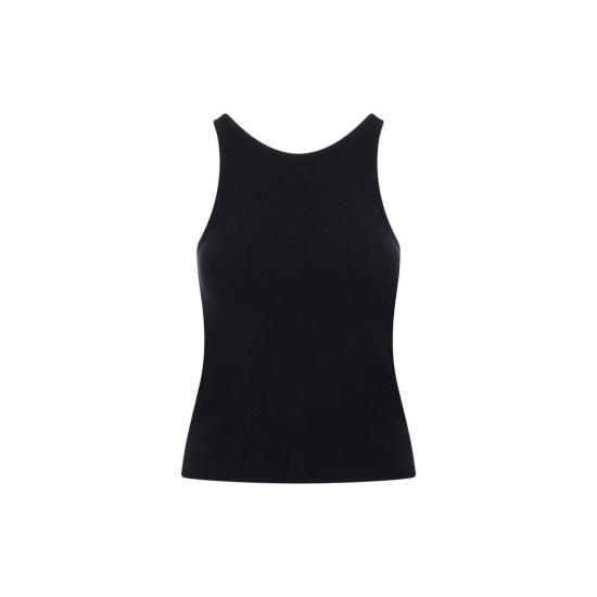  막스마라 블라우스 막스 마라 크루넥 민소매 탑 블루