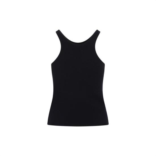  막스마라 블라우스 막스 마라 크루넥 민소매 탑 블루 - MAX MARA