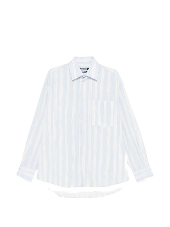  자크뮈스 탑 Jacquemus La Chemise Camargue 셔츠 클리어 블루