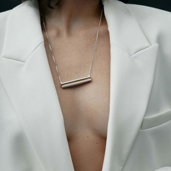  밍유왕 목걸이/팬던트 명우왕 역방향 펜던트 목걸이 (은색) - MING YU WANG