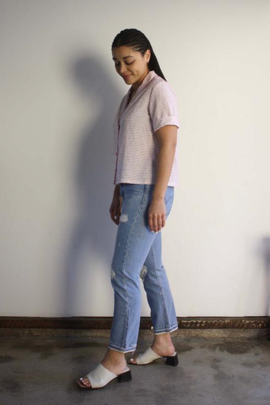  Myrtle 블라우스 머틀 로렌스  핫핑크 격자무늬 - OTHER BRANDS