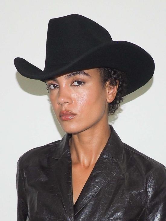  클라이드 모자 카우보이  블랙 울