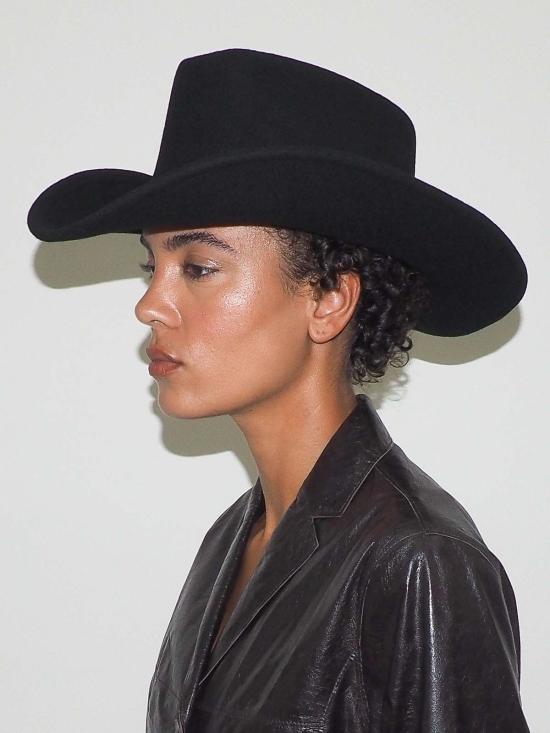  클라이드 모자 카우보이  블랙 울 - CLYDE