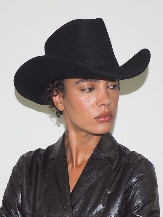  클라이드 모자 카우보이  블랙 울 - CLYDE