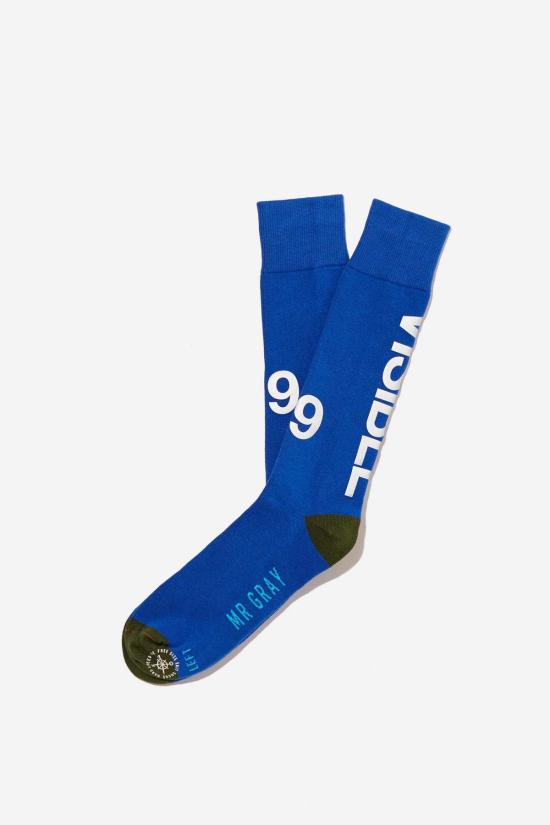  Mr. Gray 양말 미스터 그레이 3M 반사 잉크 프린팅  (파란색)