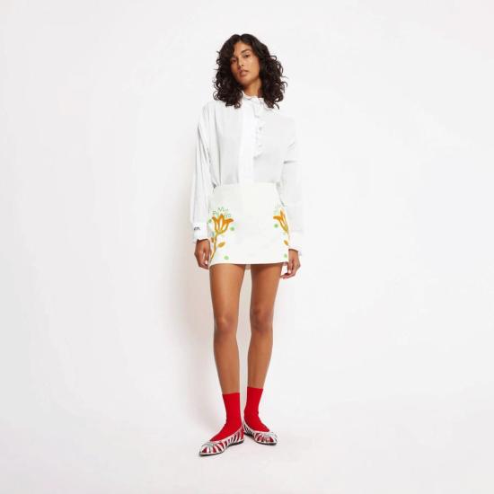  Roseanna 숏 스커트 로잔나 나이트 미니스커트 아이보리 - OTHER BRANDS