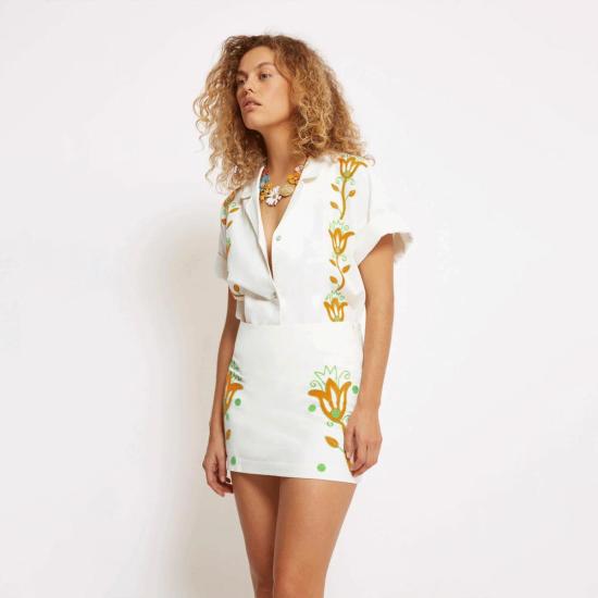  Roseanna 숏 스커트 로잔나 나이트 미니스커트 아이보리 - OTHER BRANDS