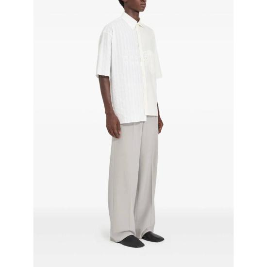  MM6 메종마르지엘라 탑 Mm6 메종 마르지엘라 패널 셔츠 화이트/뉴트럴 - MM6 MAISON MARGIELA