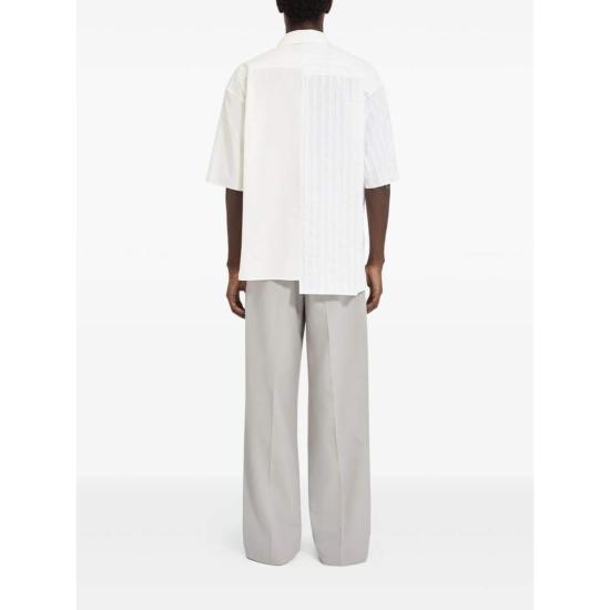  MM6 메종마르지엘라 탑 Mm6 메종 마르지엘라 패널 셔츠 화이트/뉴트럴 - MM6 MAISON MARGIELA