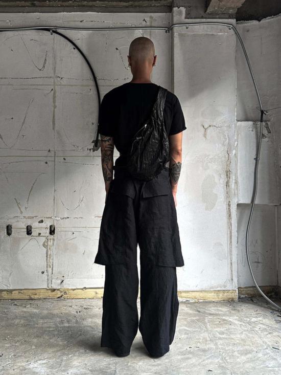  SAN263-1 수트 팬츠 산263 1 레이어드 스커트  블랙 - OTHER BRANDS