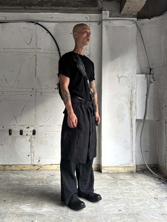  SAN263-1 수트 팬츠 산263 1 레이어드 스커트  블랙 - OTHER BRANDS