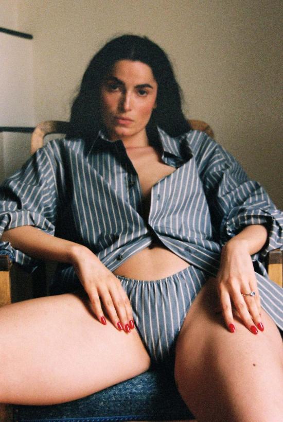  질 로드리게즈 비키니 수영복 Gil Rodriguez Lilah 스트라이프 비키니 하의 - GIL RODRIGUEZ