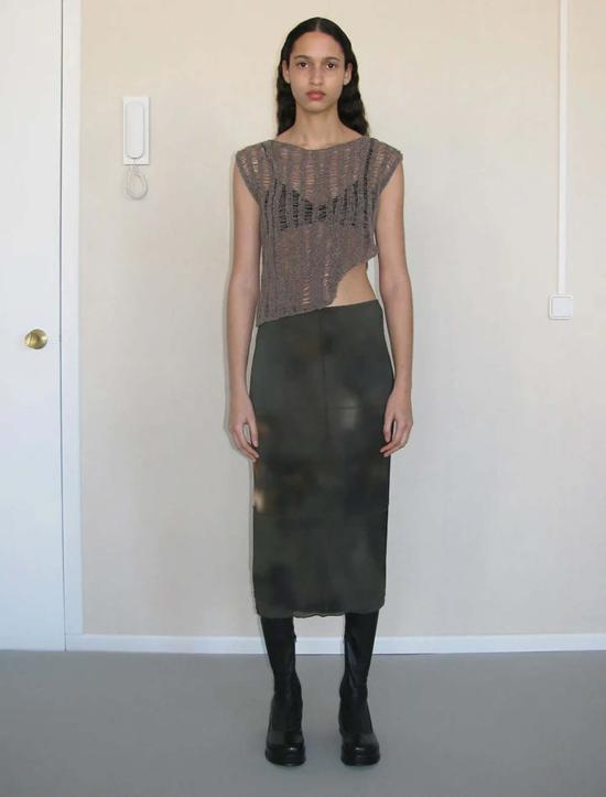  팔로마울 민소매 티셔츠 팔로마 울 아페롤 니트 탑 토프 프린트 - PALOMA WOOL