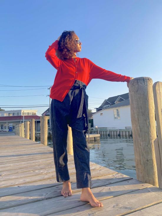  Yesaet 스트레이트 팬츠 예사엣 탐랏 팬츠 인디고 - OTHER BRANDS