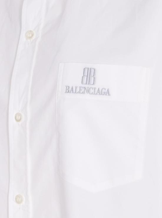  발렌시아가 셔츠 로고 셔츠 화이트 - BALENCIAGA