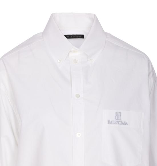  발렌시아가 셔츠 로고 셔츠 화이트 - BALENCIAGA