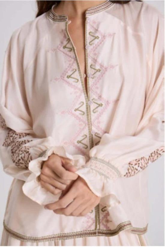  마리아 셰르 블라우스 Maria Cher Lombard Hale  에크루 - MARIA CHER