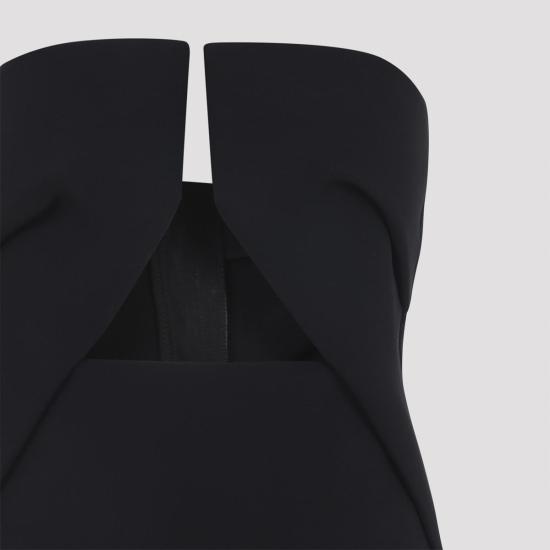  릭 오웬스 롱 원피스 프롱 가운 드레스 블랙 - RICK OWENS