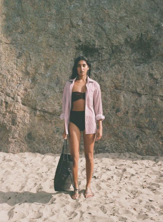  Pari Desai 비키니 수영복 파리 데사이 루나 반도/하이웨이스트 투피스 수영복 딥 마룬 - OTHER BRANDS