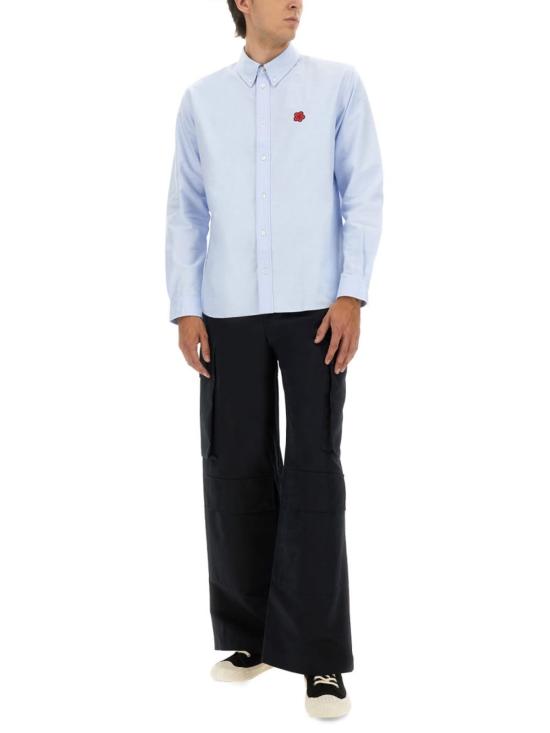  겐조 긴팔 셔츠 코튼 셔츠 아주르 - KENZO