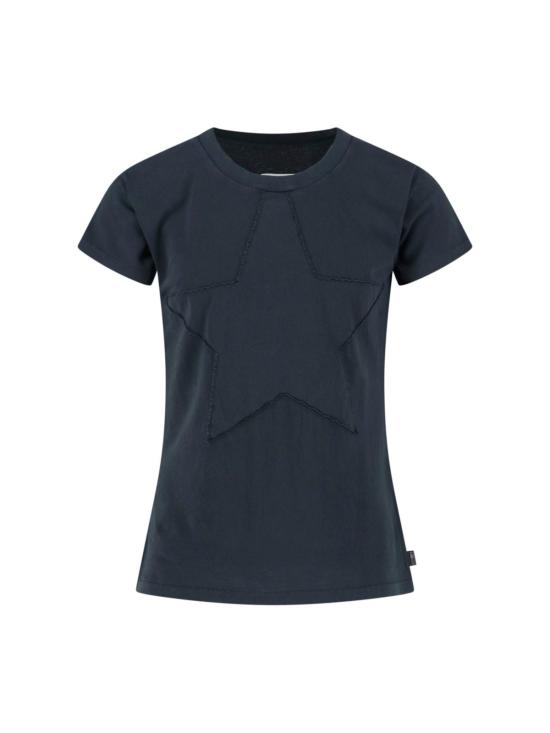  MM6 메종마르지엘라 반팔 티셔츠 Mm6 메종 마르지엘라 로고 티셔츠 블랙