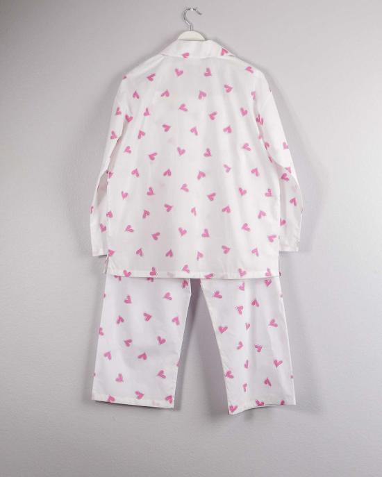  Lounge Act 라운지 웨어 라운지 액트 핑크 하트 프린트 긴팔 잠옷 세트 - OTHER BRANDS