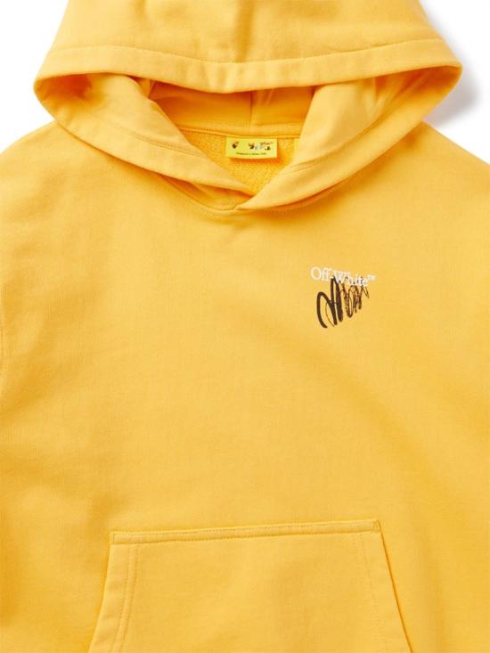  [키즈] 오프화이트 풀오버 애로우스케치 키즈 후드티 옐로우 - OFF WHITE