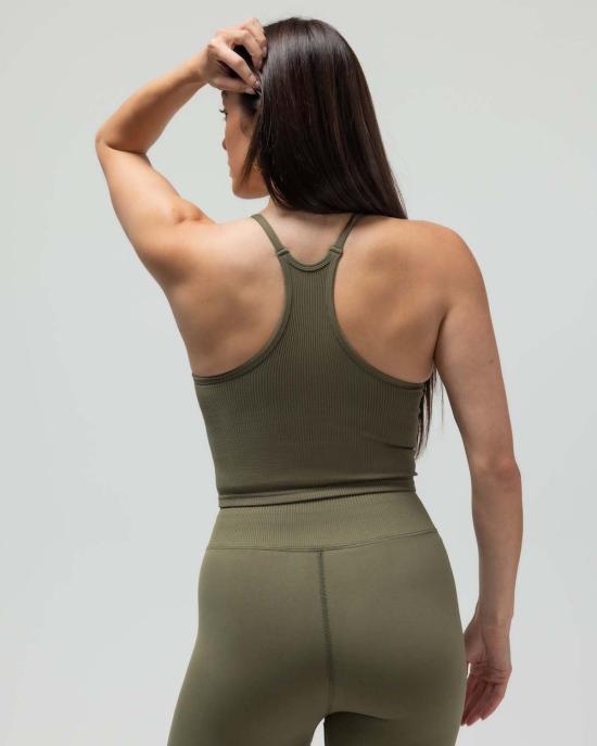  Reformer 민소매 티셔츠 리포머 크롭 레이서백 V넥 탱크탑 - REFORMER