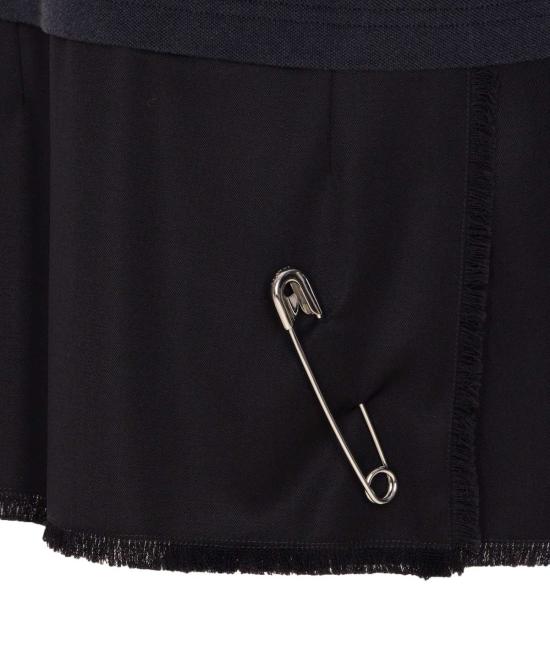  발렌시아가 미디 원피스 로고 드레스 블랙 - BALENCIAGA