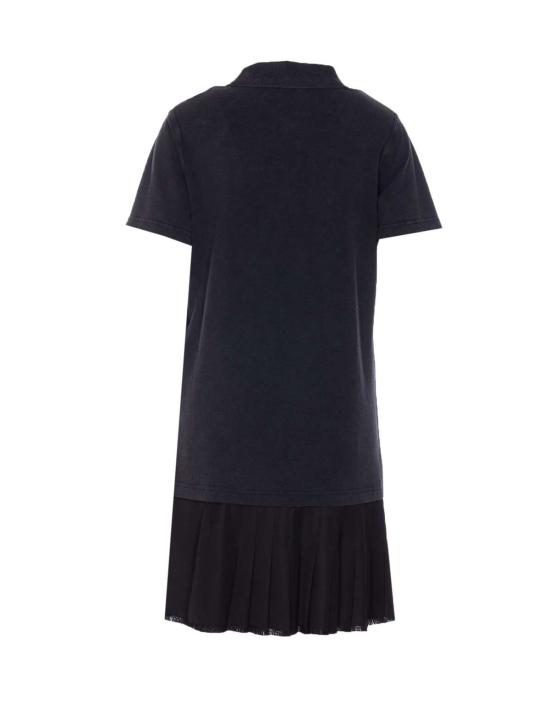  발렌시아가 미디 원피스 로고 드레스 블랙 - BALENCIAGA