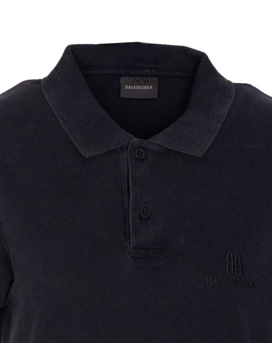  발렌시아가 미디 원피스 로고 드레스 블랙 - BALENCIAGA