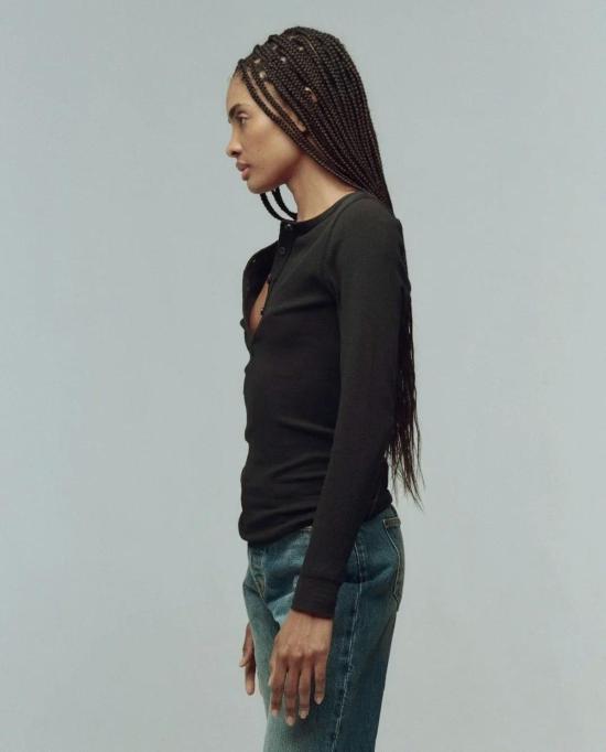  더 그레이트 긴팔 티셔츠 . 베이비 립 헨리 탑 - THE GREAT