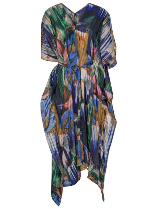  헨릭 빕스코브 롱 원피스 Henrik Vibskov 언컷 카프탄 멀티 브러쉬 드립 - HENRIK VIBSKOV