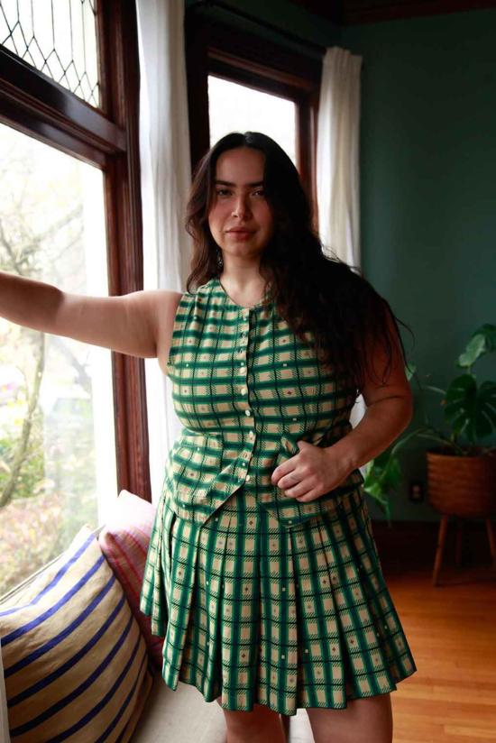  Noble 숏팬츠 노블 플리츠 스커트 체크무늬