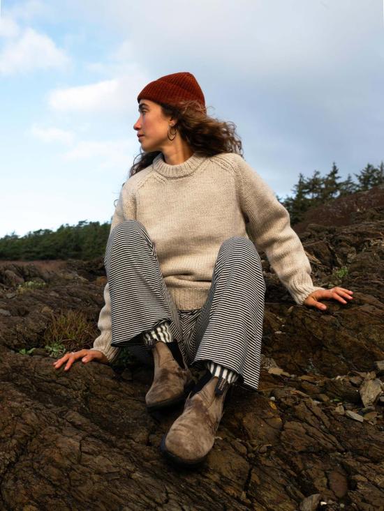  Ship Supply 스트레이트 팬츠 헴프 스트라이프 베이스레이어 팬츠 블랙