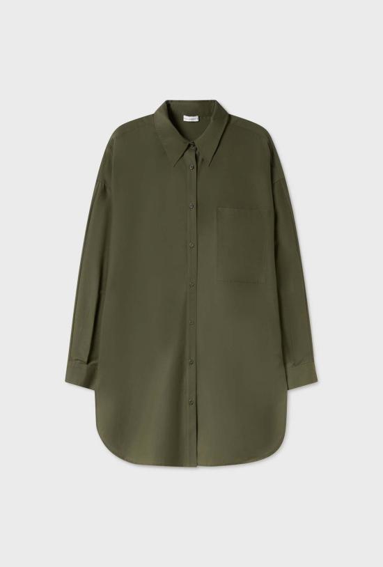  실크 런드리 셔츠 실크 세탁 면 실크 라운드 셔츠 파인