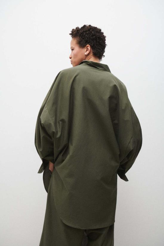  실크 런드리 셔츠 실크 세탁 면 실크 라운드 셔츠 파인 - SILK LAUNDRY