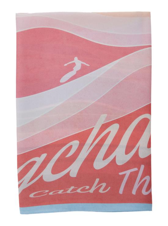  롱샴 머플러/스카프 실크 올오버 프린트 스카프 레드