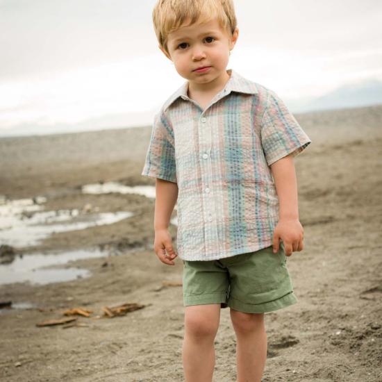  [키즈] Beet World 셔츠 키즈 월드 칼라 셔츠 아크틱 블루 시어서커 - OTHER BRANDS