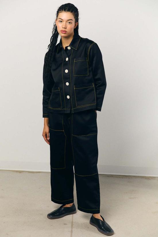  Kas Maria 자켓 새틴 A 라인 셔츠 재킷 - OTHER BRANDS