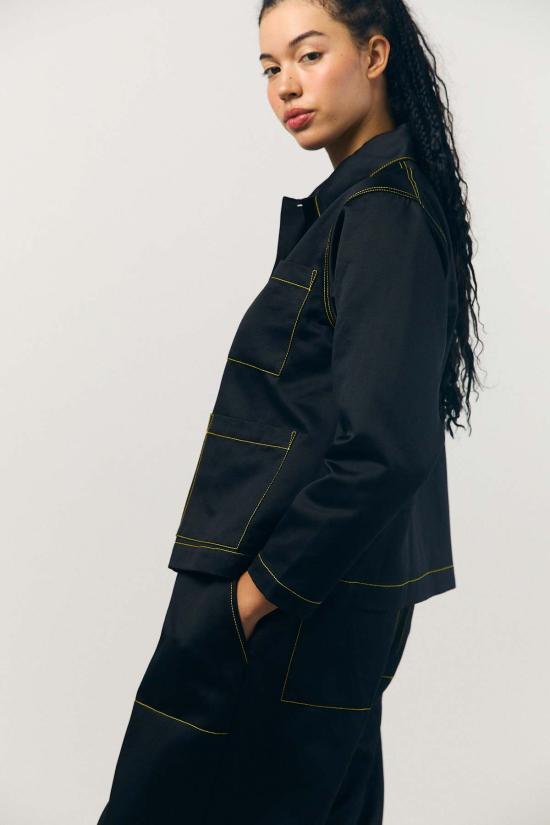  Kas Maria 자켓 새틴 A 라인 셔츠 재킷 - OTHER BRANDS