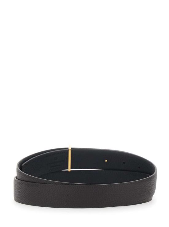  톰포드 가죽 벨트 톰 포드 브라운 가죽  (T 버클 잠금) - TOMFORD