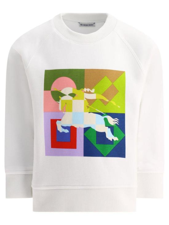  [키즈] 버버리 풀오버 EKD 모티브 크루넥 스웨트셔츠 (화이트)