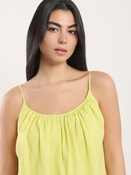  나지라 민소매 티셔츠 라일라 크롭 탱크 - NAZEERAH