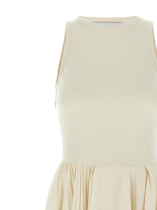  알렉산더 맥퀸 롱 원피스 비대칭 드레스 화이트 - ALEXANDER MCQUEEN