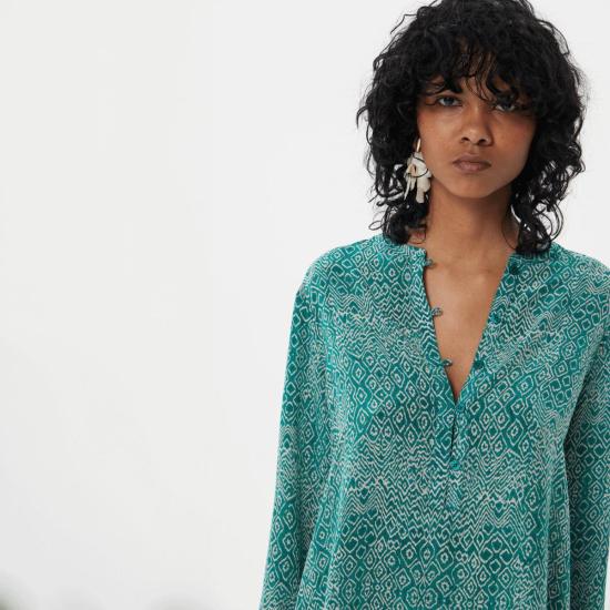  마리아 셰르 블라우스 몰데스 클레멘스 셔츠 에메랄드 시보리 - MARIA CHER